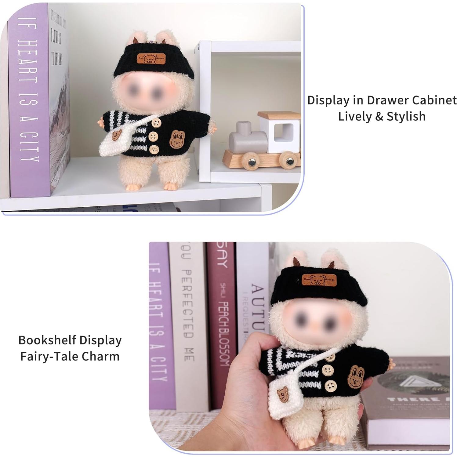 Conjunto de Ganchillo Negro para Muñecas 15-17 cm - FNHMSL