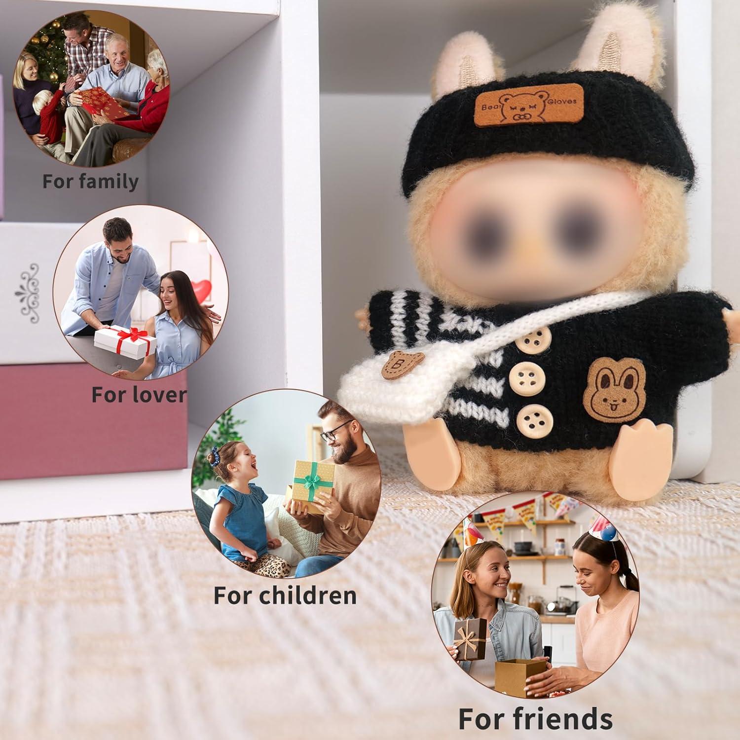 Conjunto de Ganchillo Negro para Muñecas 15-17 cm - FNHMSL