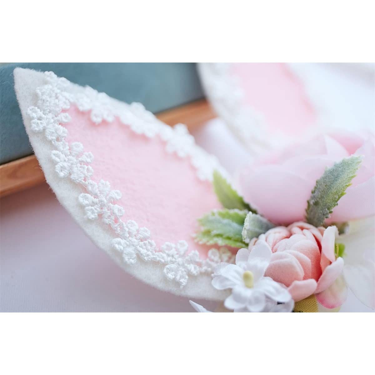 Diadema de Nylon Floral Conejito de Pascua para Bebé RT002