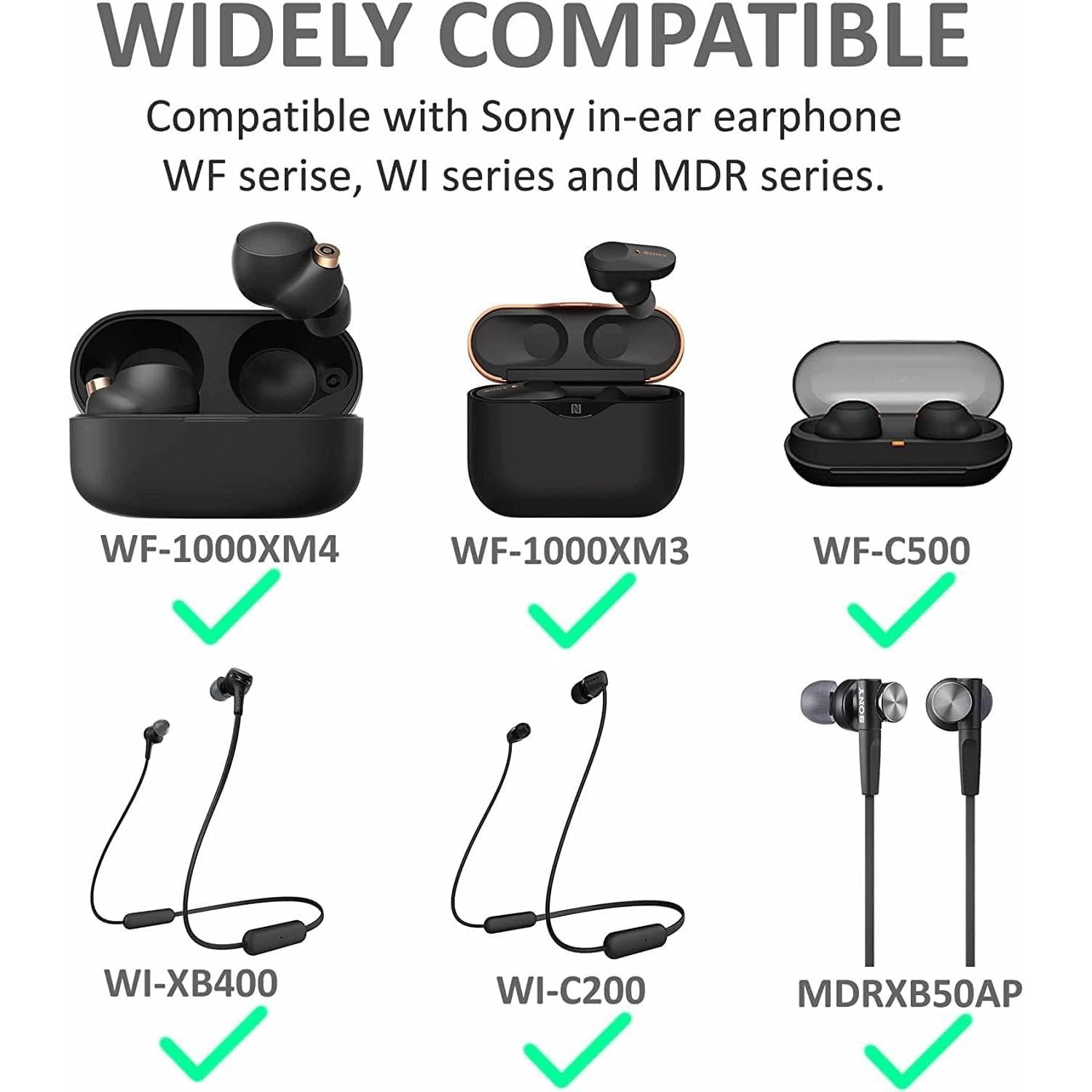 Tapones de Silicona para Auriculares In-Ear BLLQ 36 Pcs S Negro-Azul