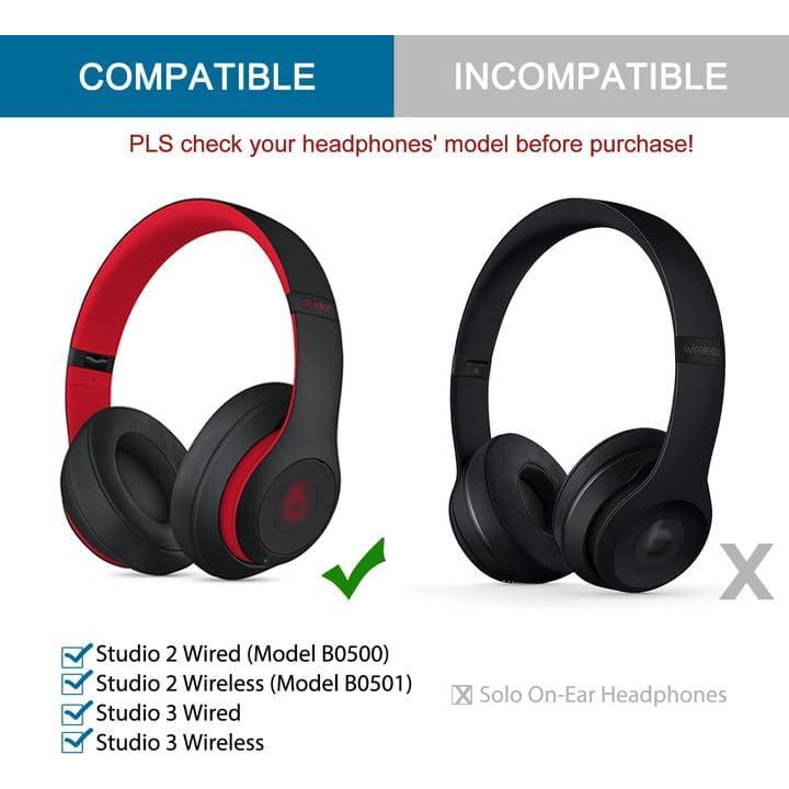 Almohadillas de Repuesto GEVO para Auriculares Beats Studio 2/3 - Gel Refrigerante Negro