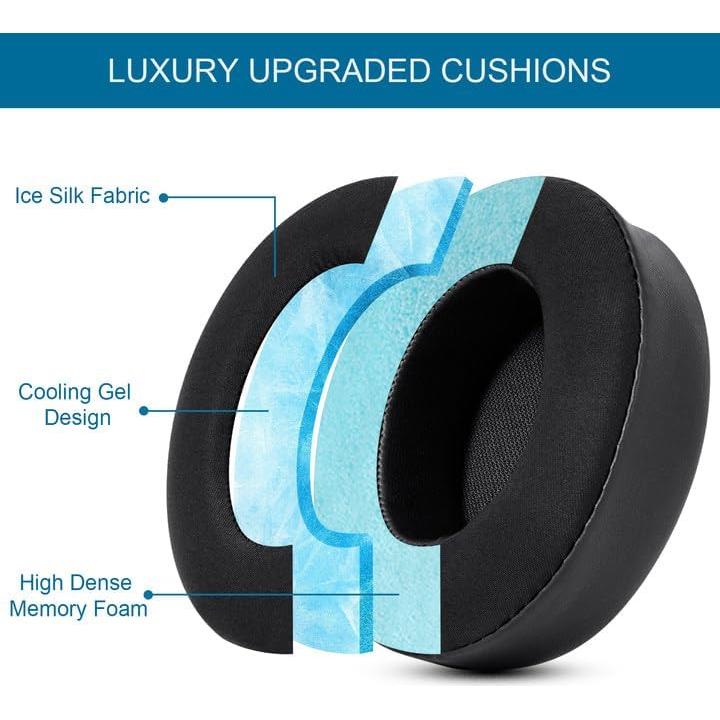 Almohadillas de Repuesto GEVO para Auriculares Beats Studio 2/3 - Gel Refrigerante Negro