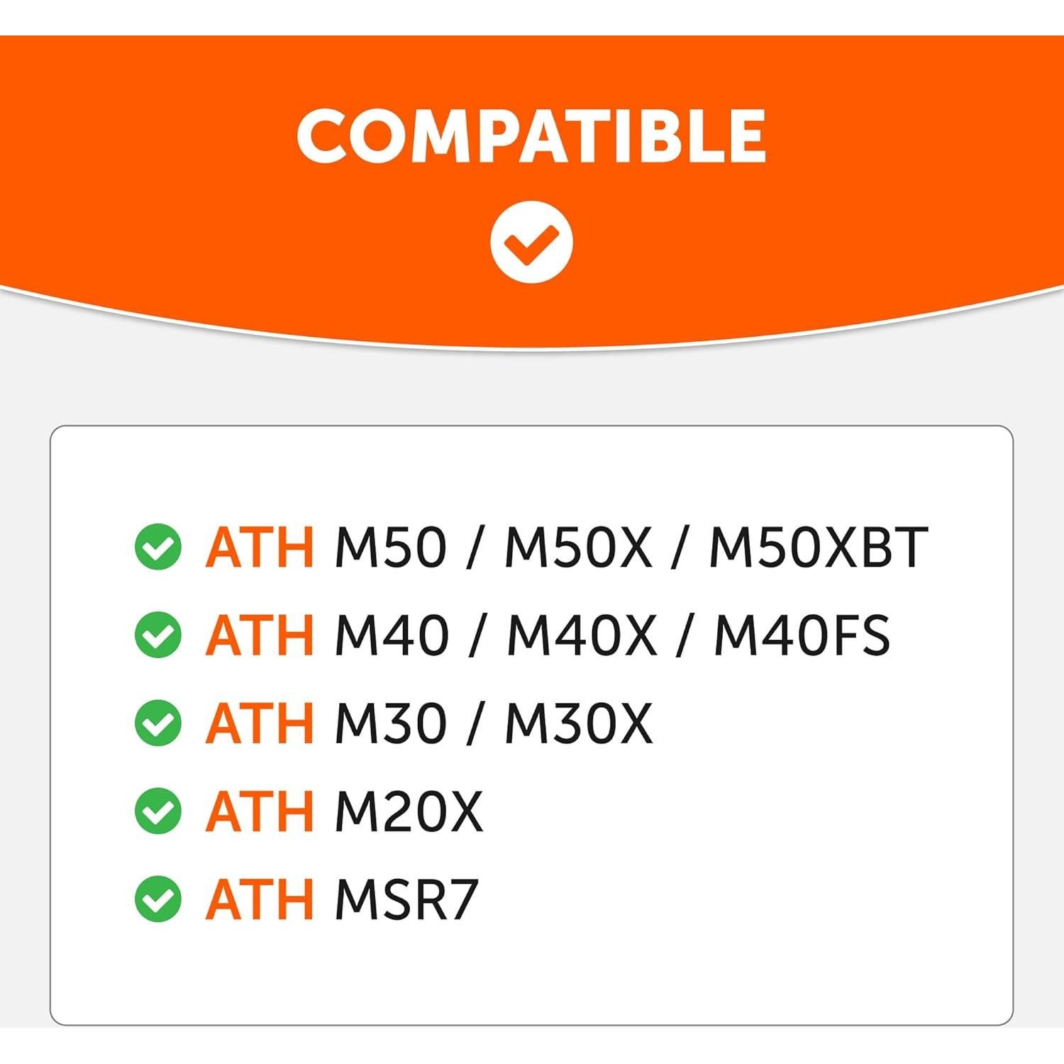 Cubierta Protectora WC BandZ para Auriculares Audio Technica ATH M