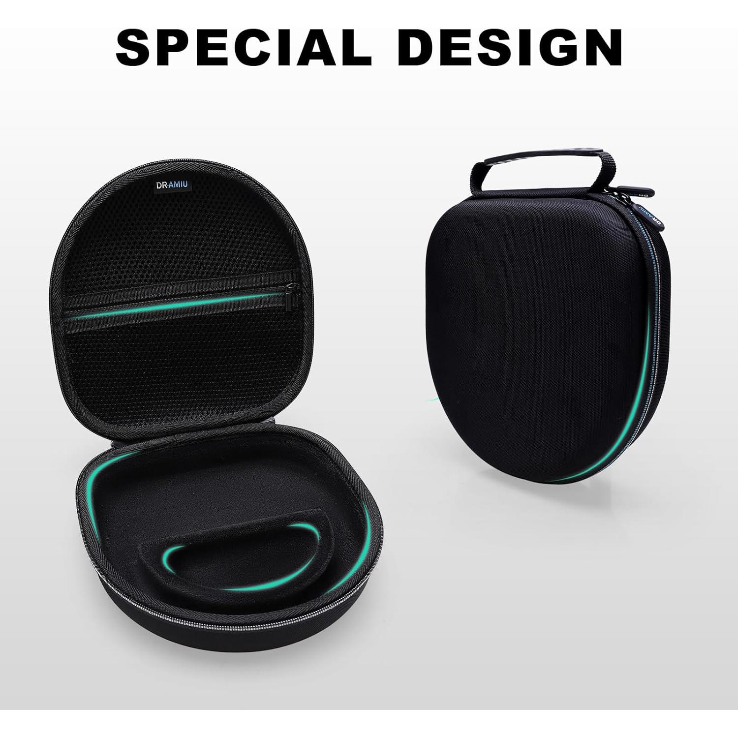 Funda Dura para Auriculares Bluetooth DR·AMIU Negro 23.1x22.1cm