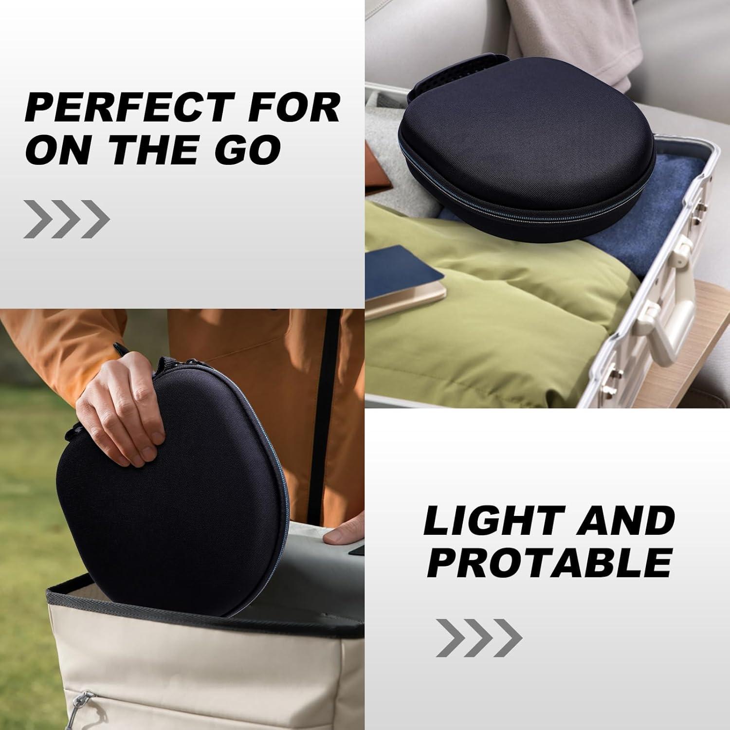 Funda Dura para Auriculares Bluetooth DR·AMIU Negro 23.1x22.1cm