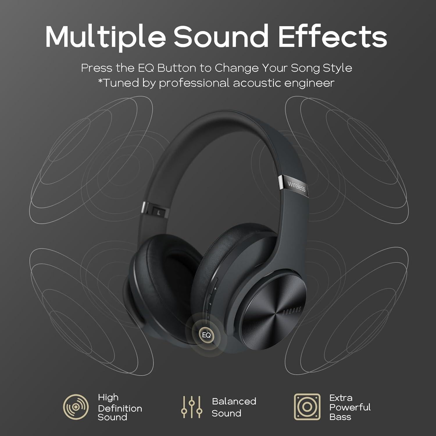 Auriculares Bluetooth DOQAUS VIDA 3, 90H, HiFi, 3 Modos EQ