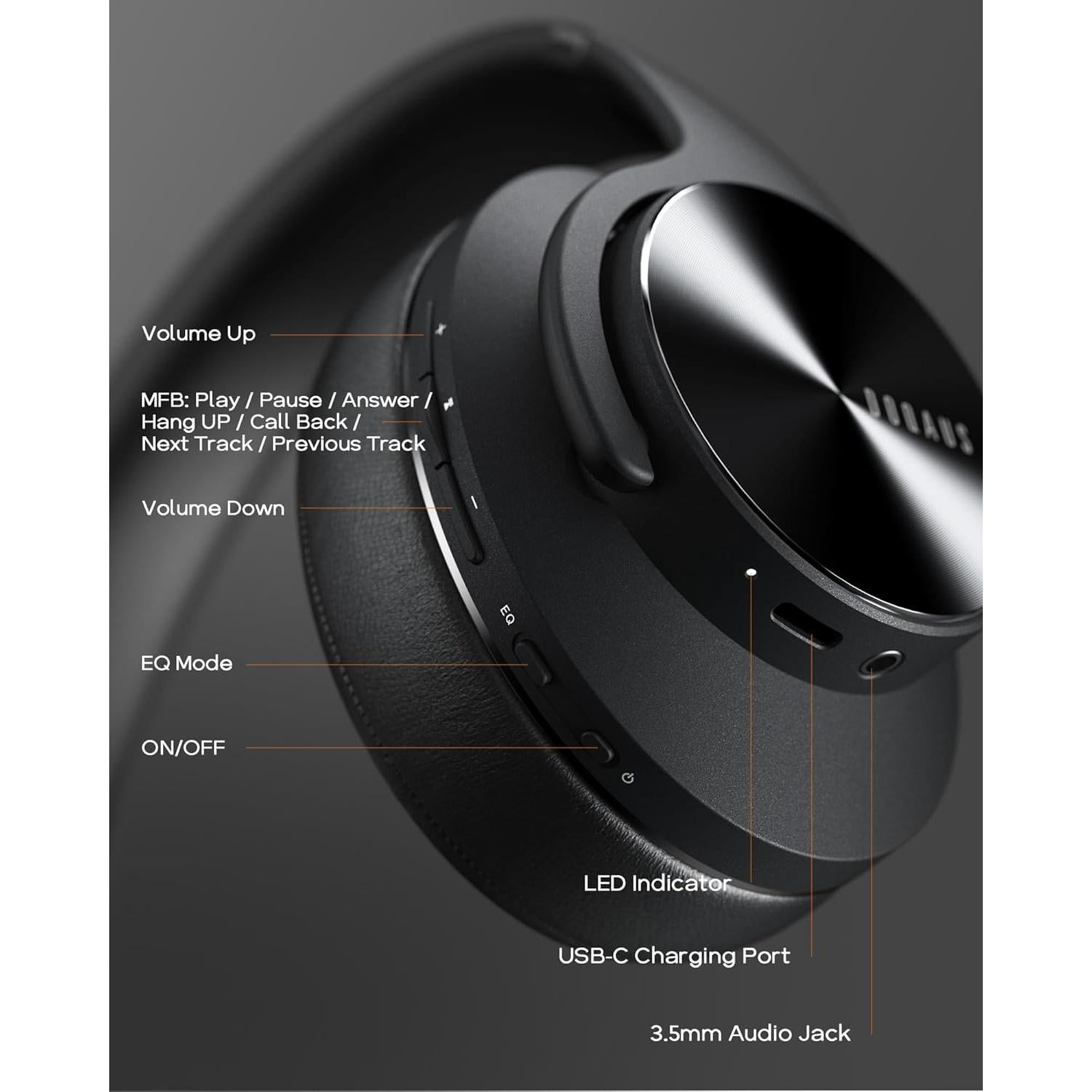 Auriculares Bluetooth DOQAUS VIDA 3, 90H, HiFi, 3 Modos EQ