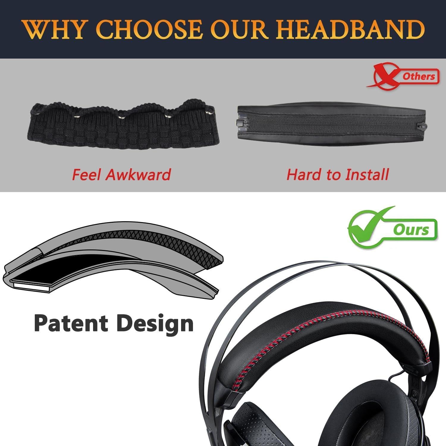 Funda de Diadema SOULWIT para Auriculares HyperX Cloud Revolver - Negro