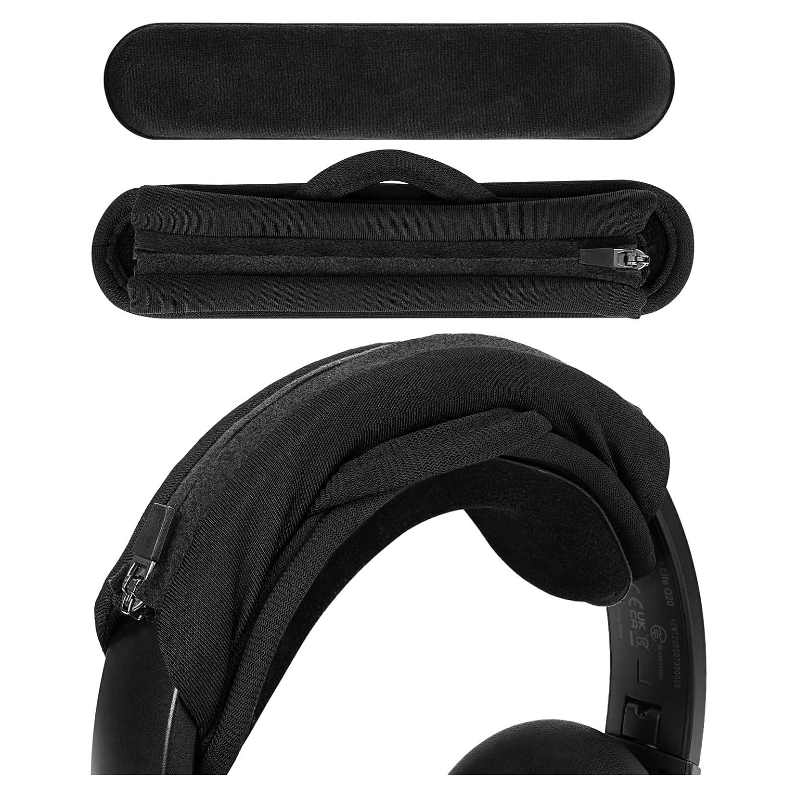 Cubierta y almohadillas para diadema Geekria Mediana Negro