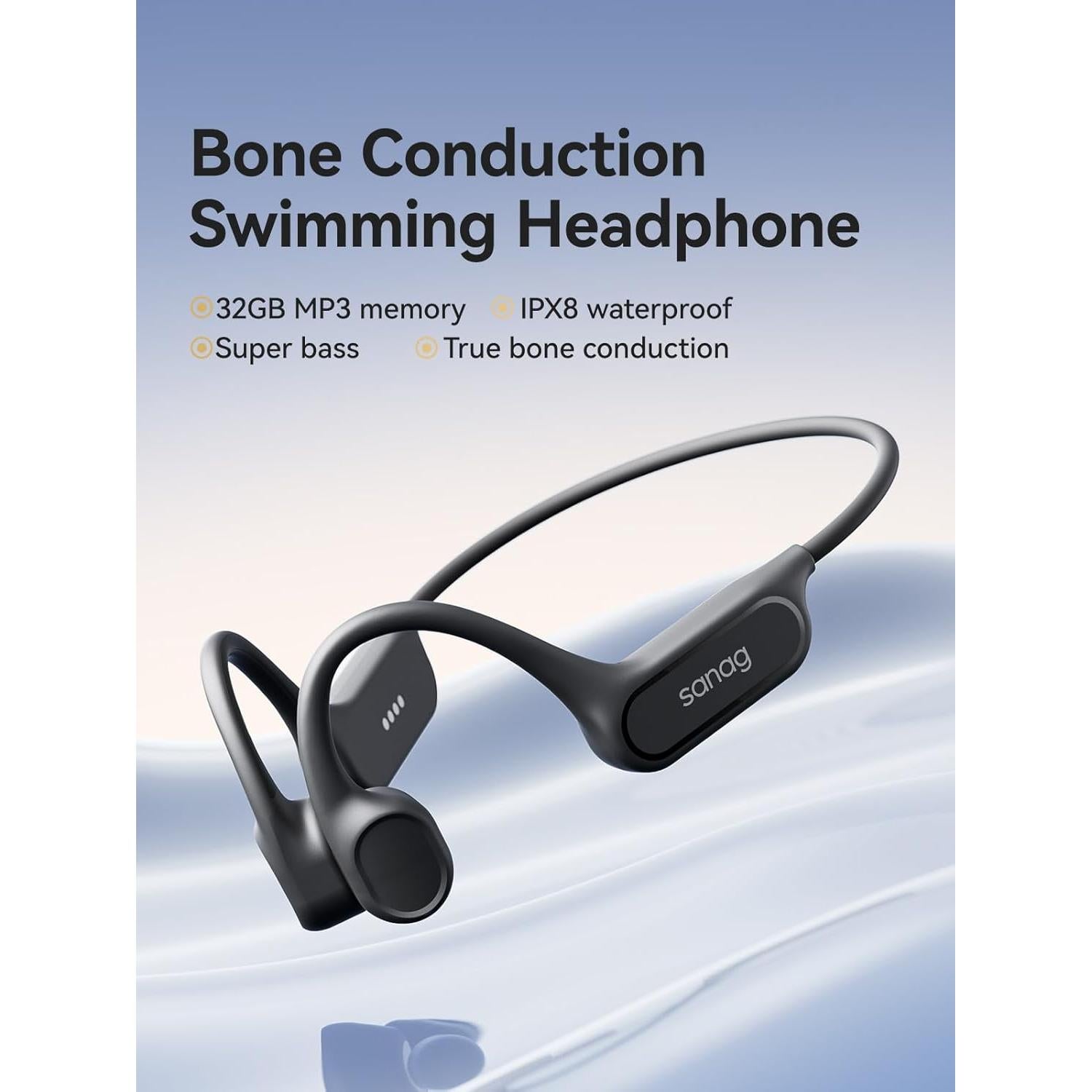 Auriculares Inalámbricos Sanag B33S Conducción Ósea IPX8 32GB