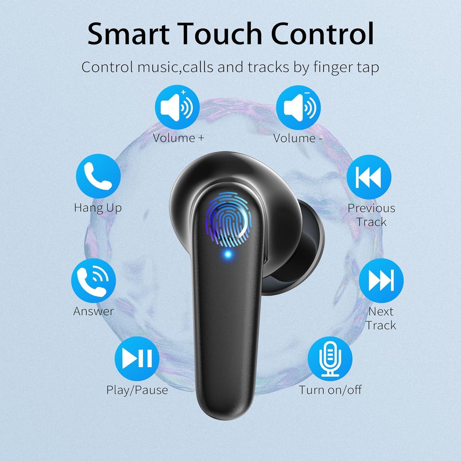 Auriculares Inalámbricos Redpepper N9i Bluetooth 5.3 60H Negro