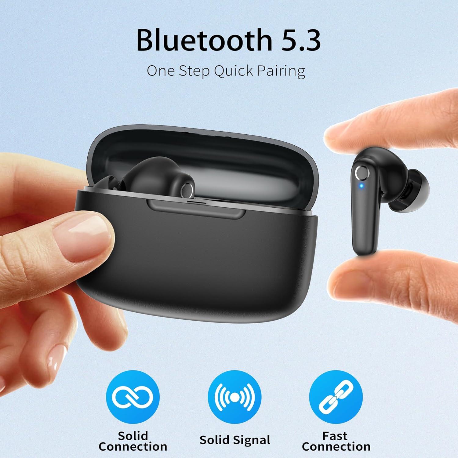 Auriculares Inalámbricos Redpepper N9i Bluetooth 5.3 60H Negro