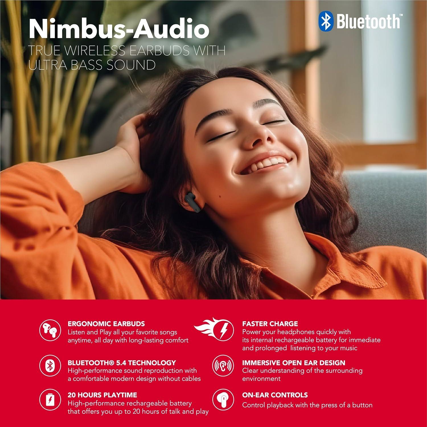 Auriculares Inalámbricos RCA Wave-78, Bluetooth, 20H Batería