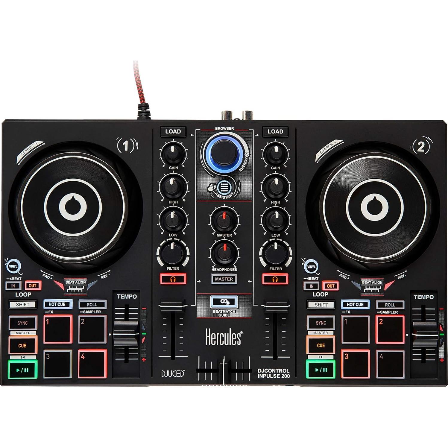 Kit de Aprendizaje DJ Hercules Controlador Inpulse 200 60W