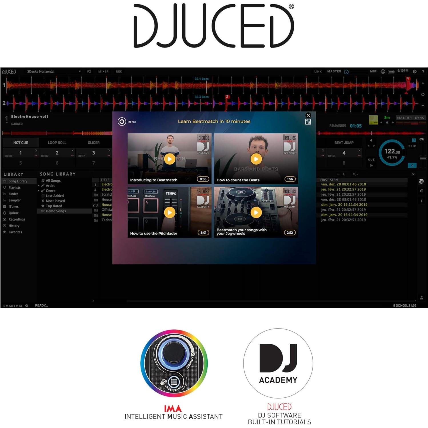 Kit de Aprendizaje DJ Hercules Controlador Inpulse 200 60W