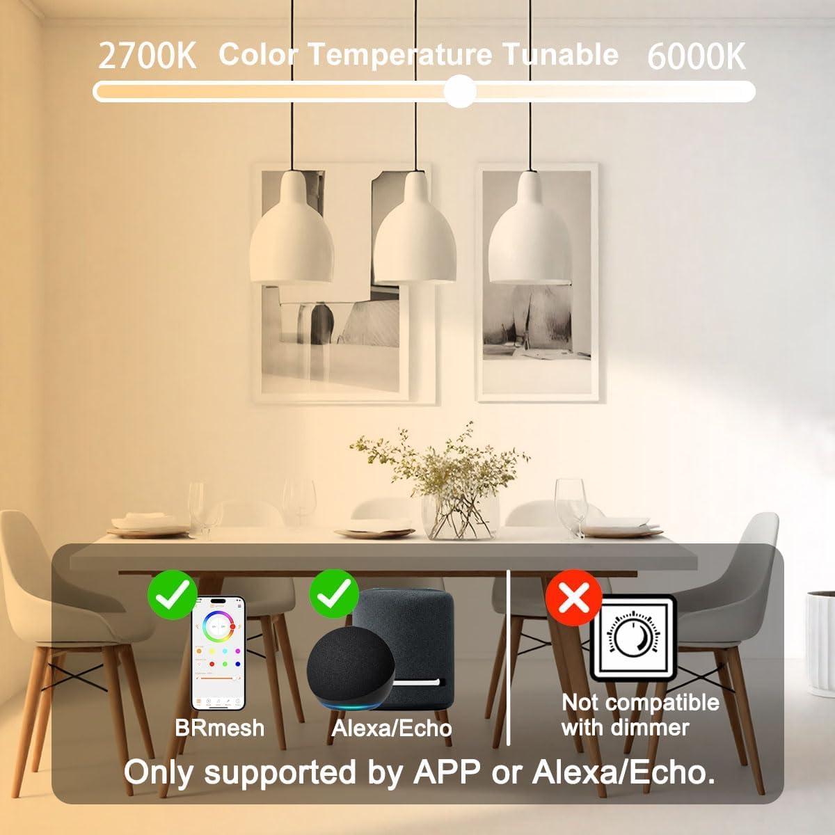 Bombillas LED Globo ILC G120 15W E26 RGB CCT 2700K-6000K 2P