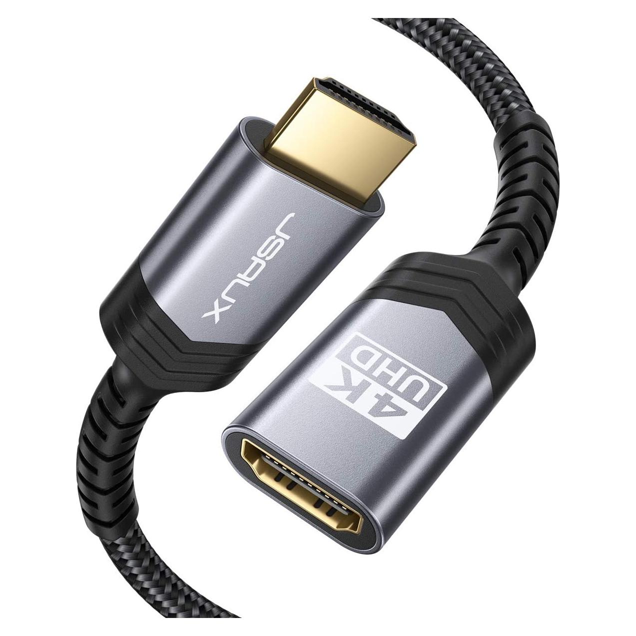 Cable Extensión HDMI 1.0M JSAUX 4K 60Hz Alta Velocidad