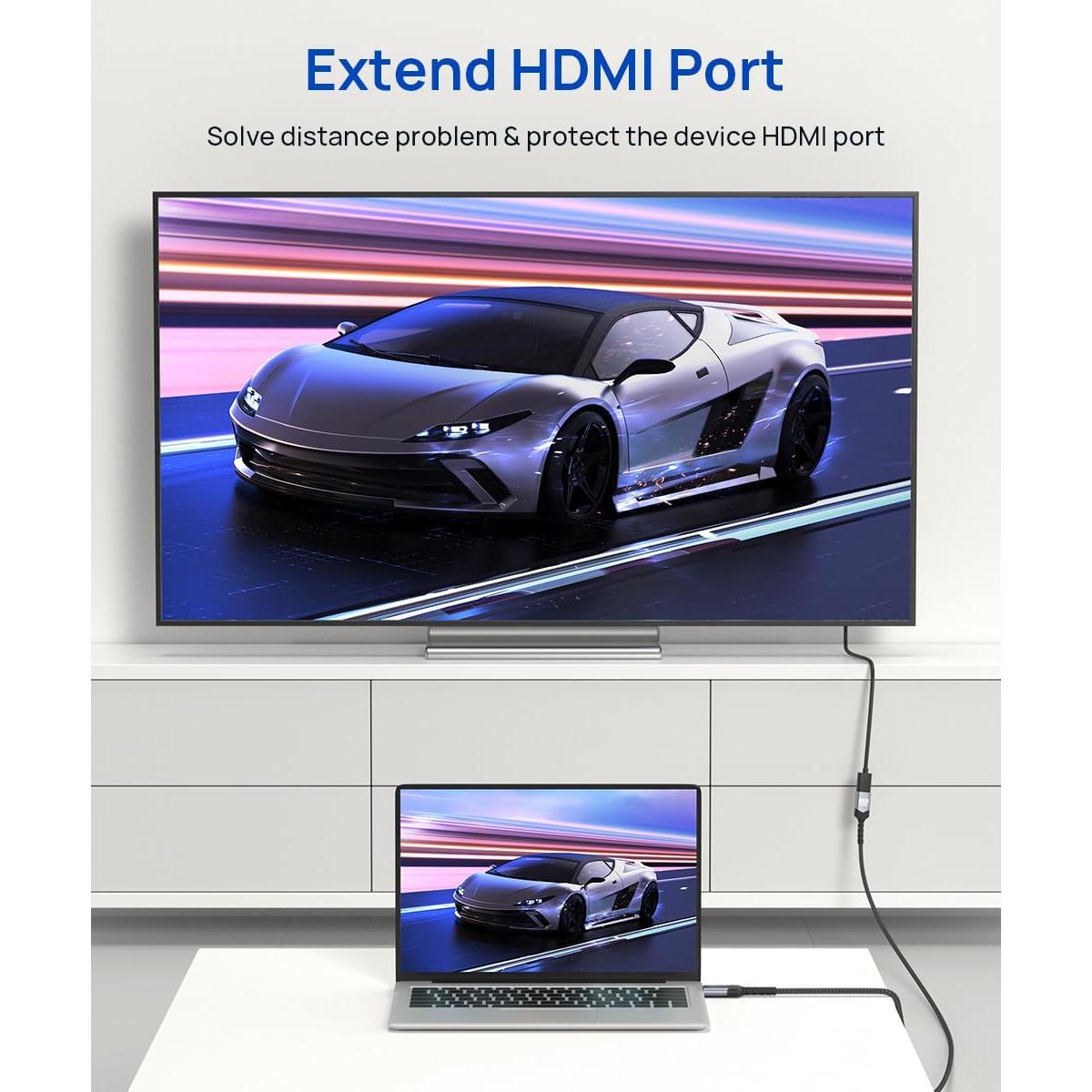 Cable Extensión HDMI 1.0M JSAUX 4K 60Hz Alta Velocidad