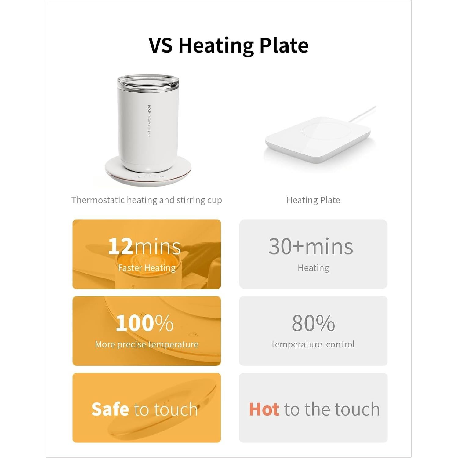 Taza de café autocalentable Aromount 300ml control temperatura