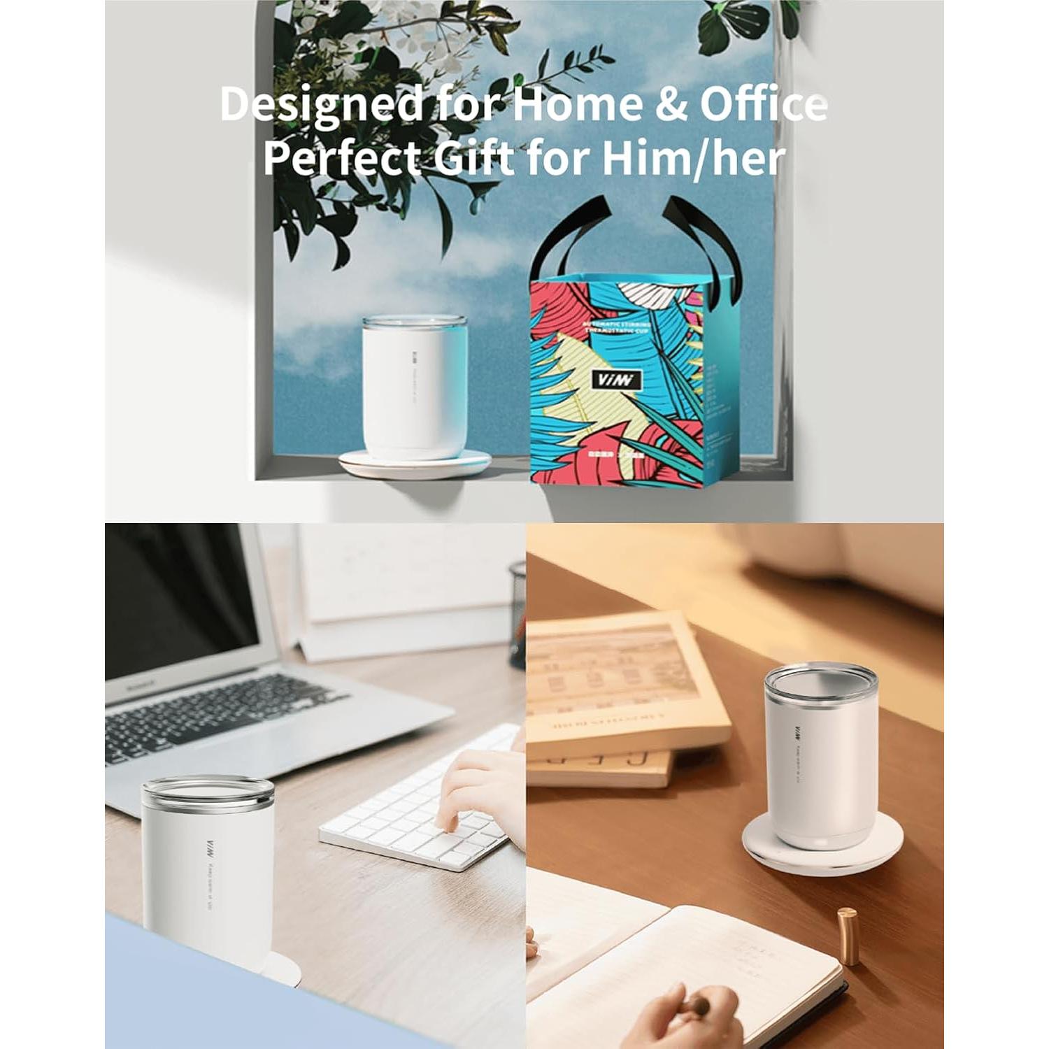 Taza de café autocalentable Aromount 300ml control temperatura