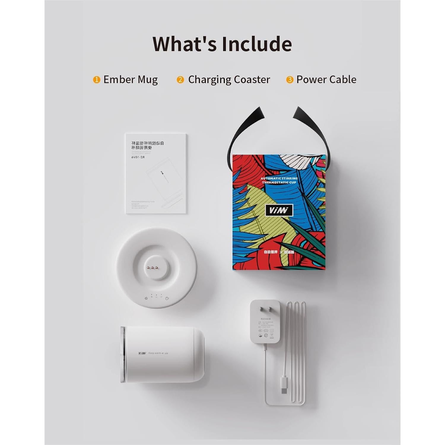 Taza de café autocalentable Aromount 300ml control temperatura