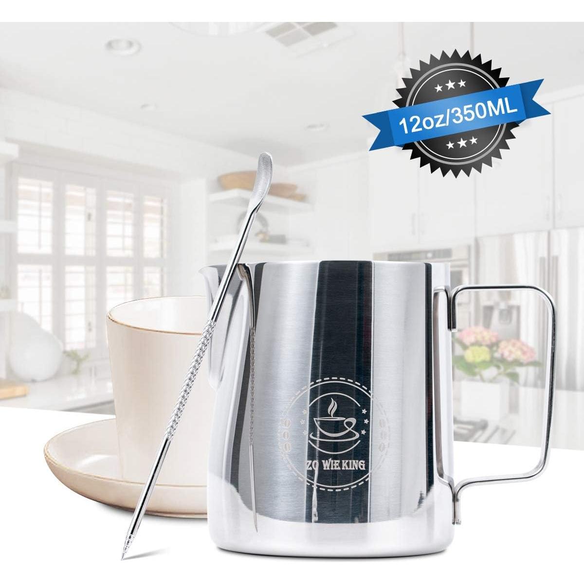 Jarra Espumadora de Leche ZOWIE KING 350ml Acero Inoxidable