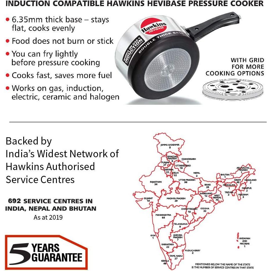 Olla a Presión Hawkins Hevibase 2 Litros Inducción Aluminio