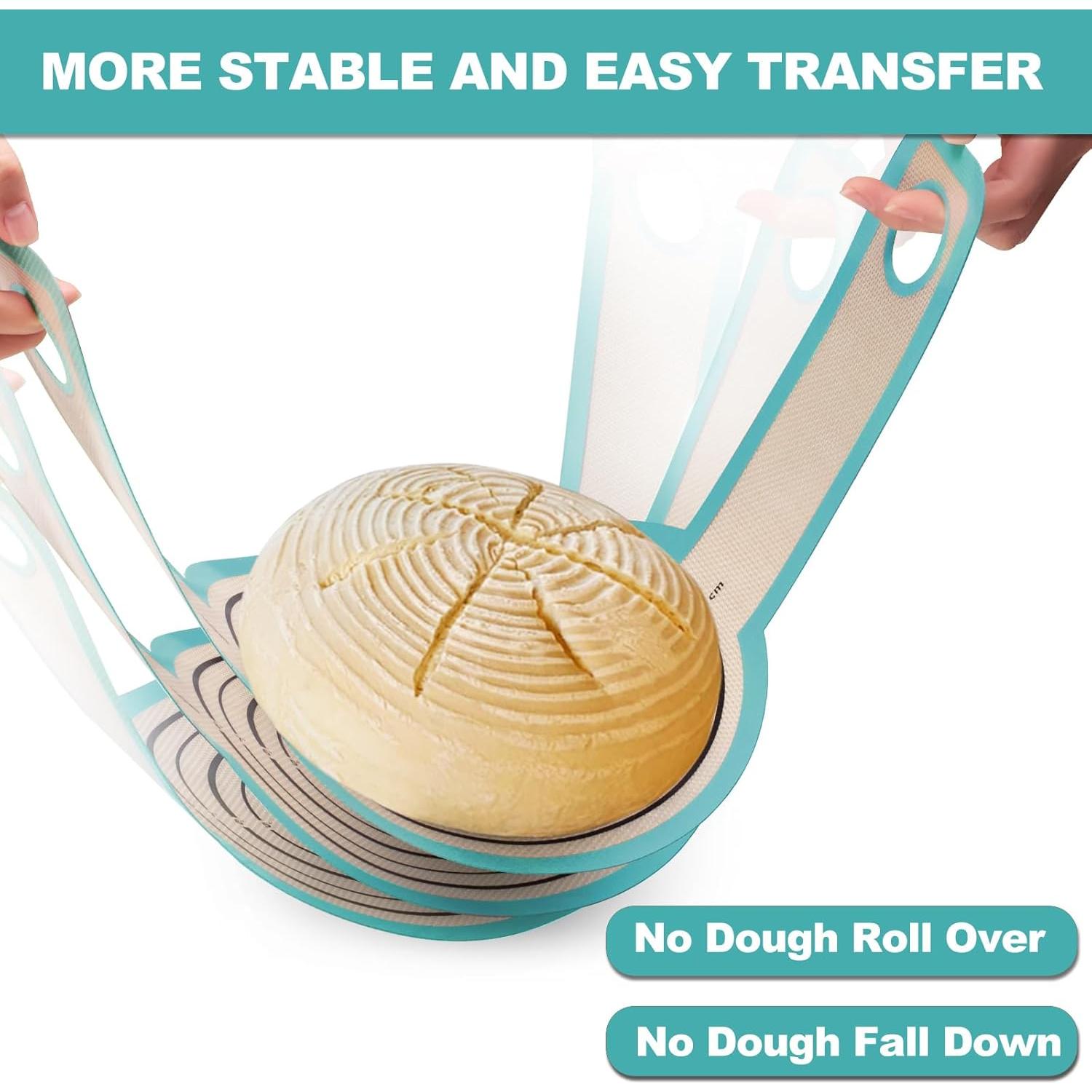 Sling de Pan de Silicona Angadona Ovalado 58.4x21.1cm Cielo Aqua