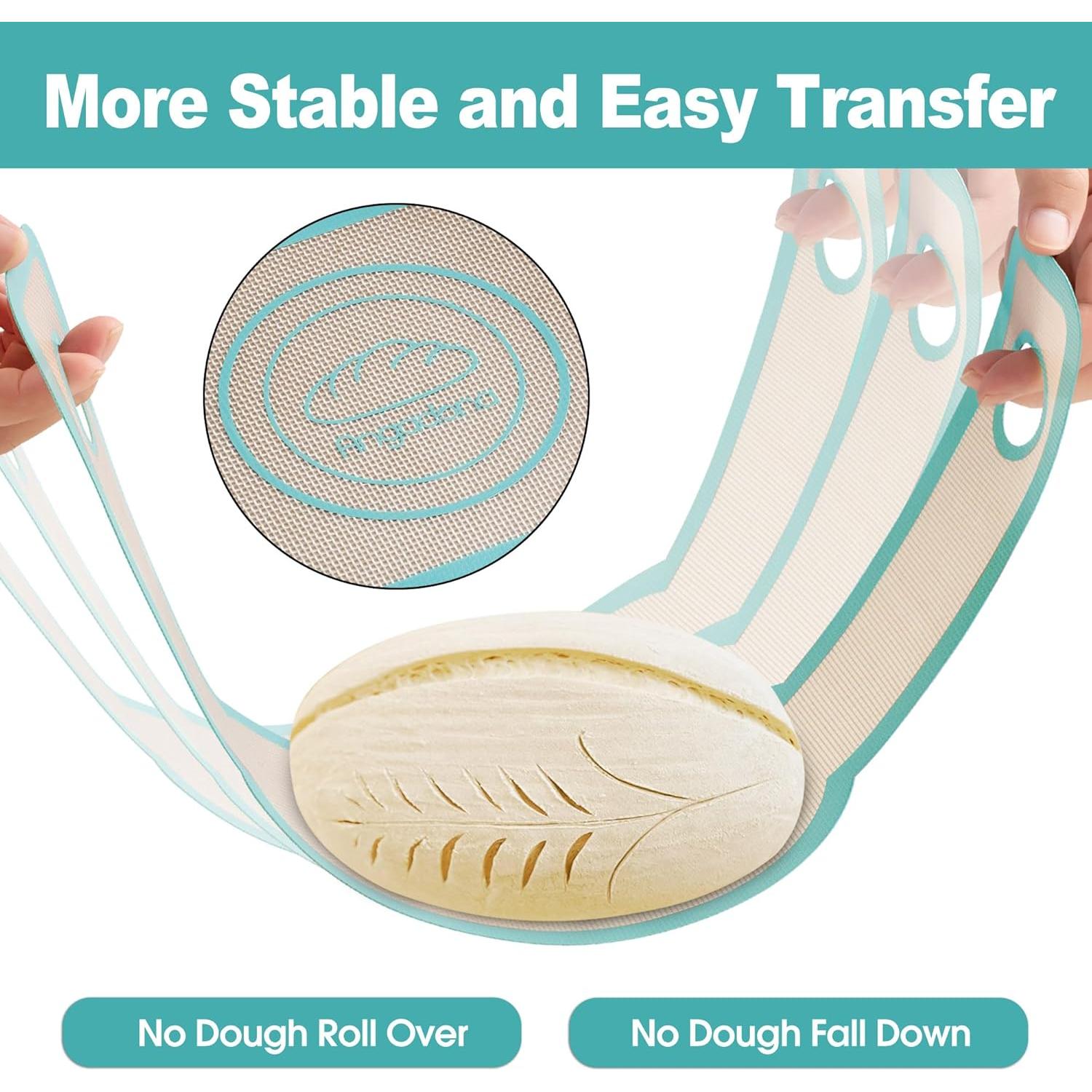 Sling de Pan de Silicona Angadona Ovalado 58.4x21.1cm Cielo Aqua