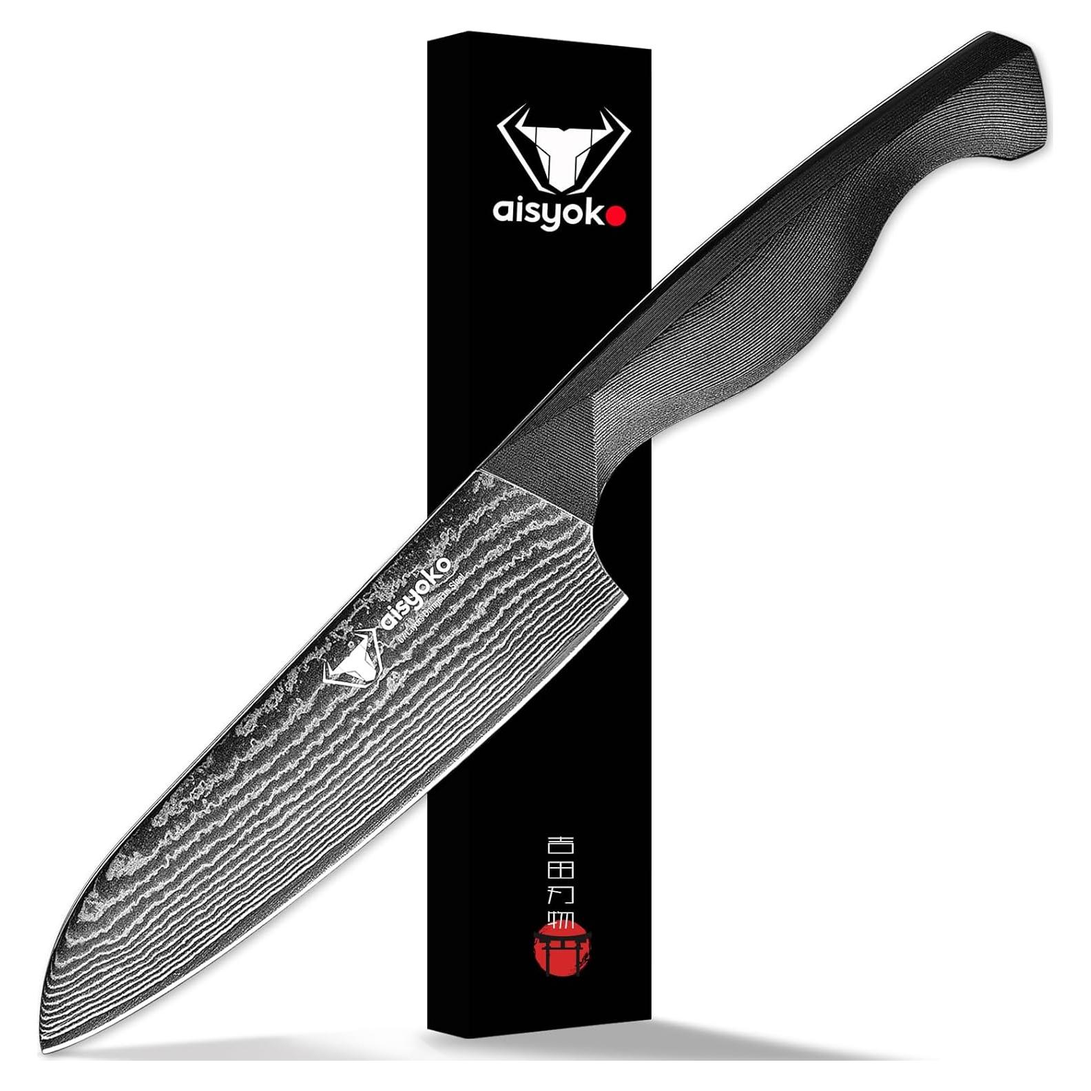 Cuchillo Santoku Aisyoko 12.7 cm Acero Damasco 67 Capas