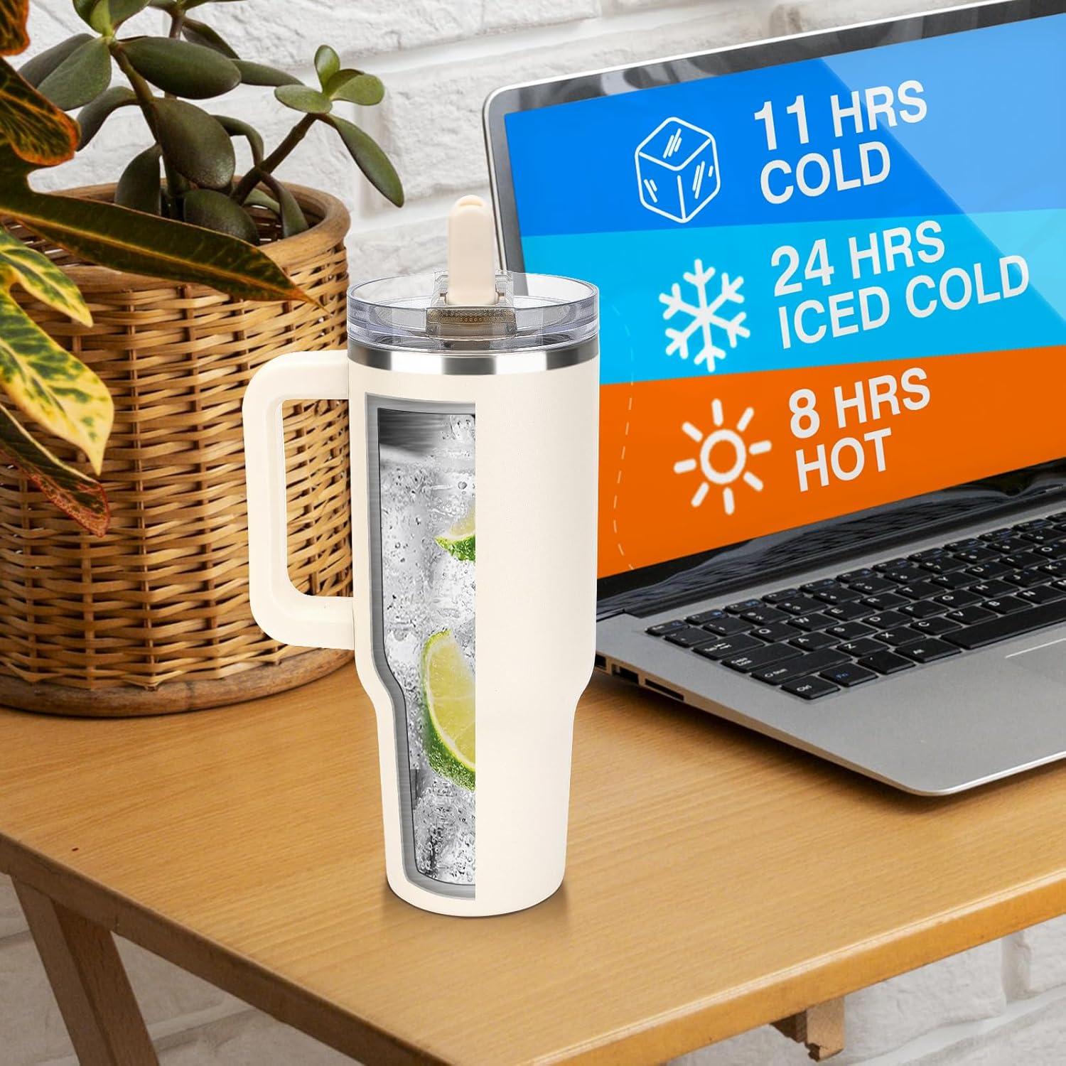 Vaso Aislado Sursip 40 oz con Asa y Popote Plegable