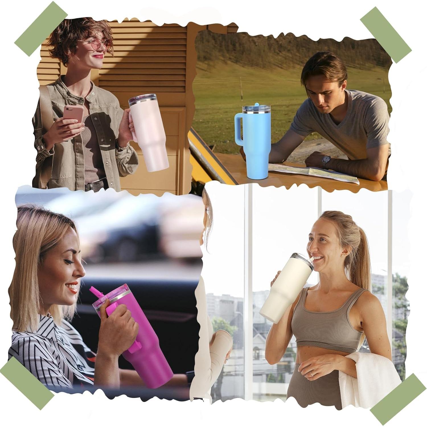 Vaso Aislado Sursip 40 oz con Asa y Popote Plegable