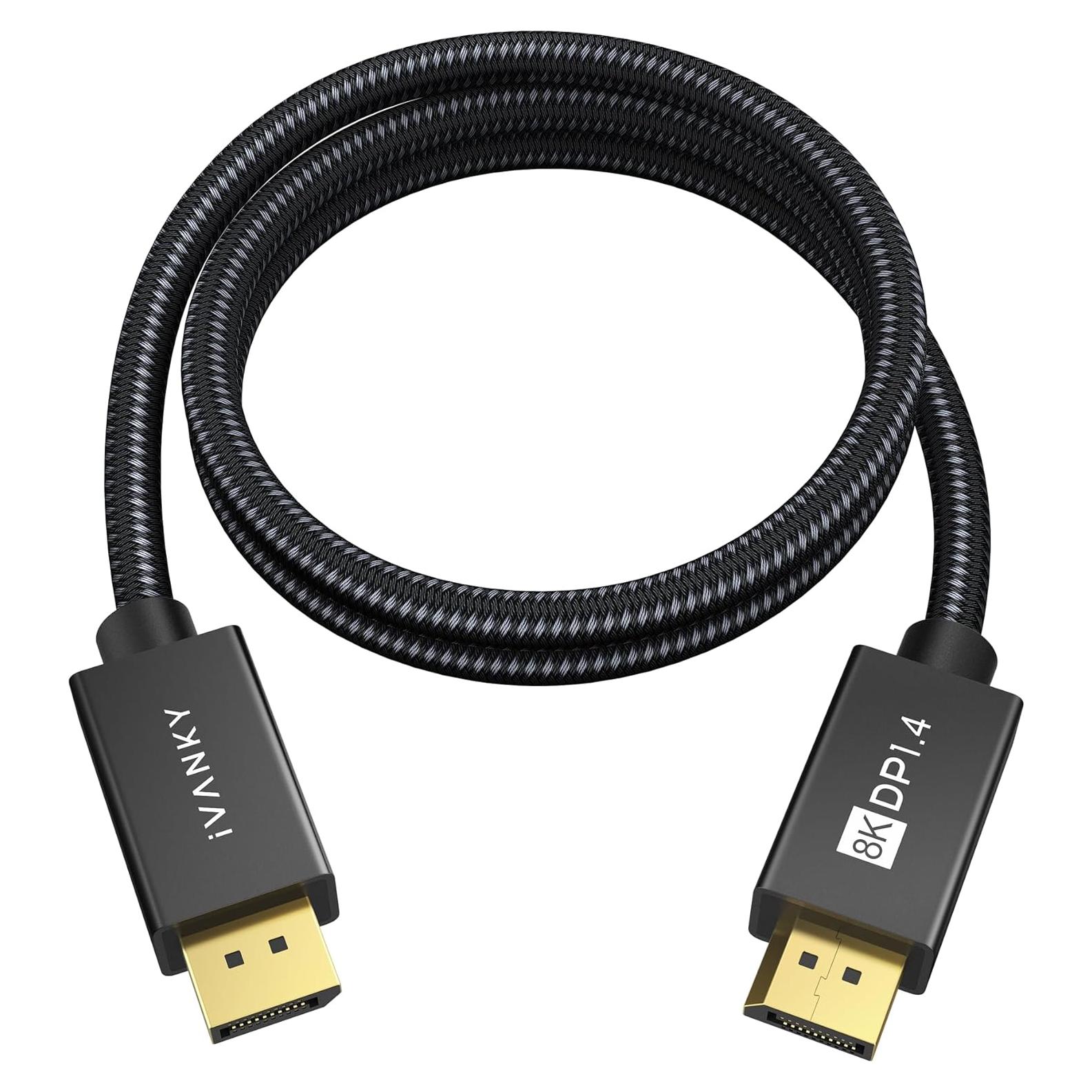 Cable DisplayPort 8K 1.4 IVANKY 1m, Soporta 32.4Gbps, HDR