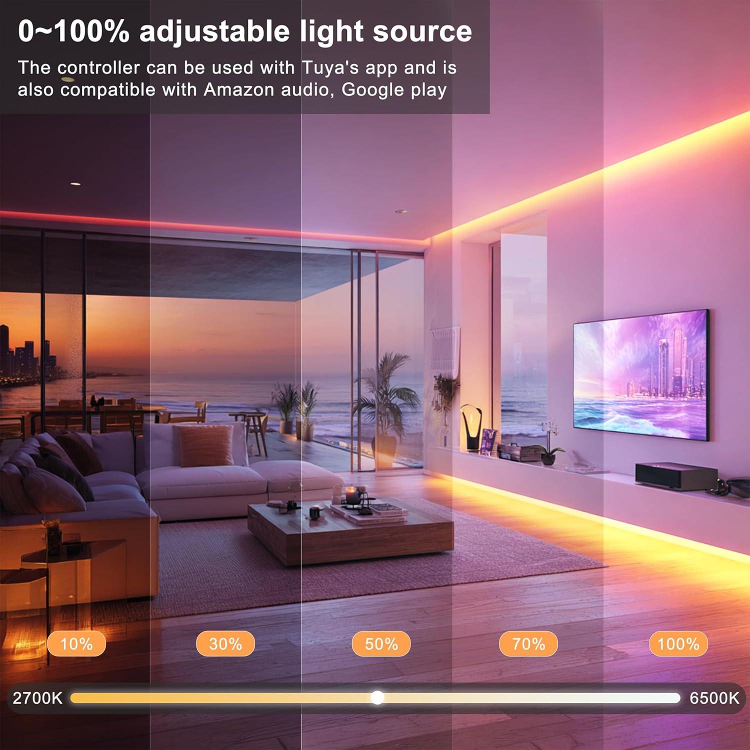 Tira LED RGB 5m Lumen Paul, 420 LEDs/m, Sincronización Música