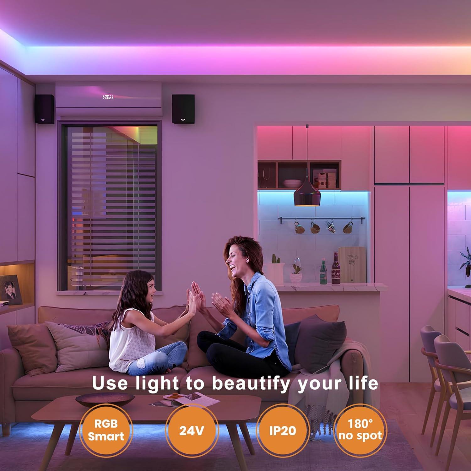 Tira LED RGB 5m Lumen Paul, 420 LEDs/m, Sincronización Música