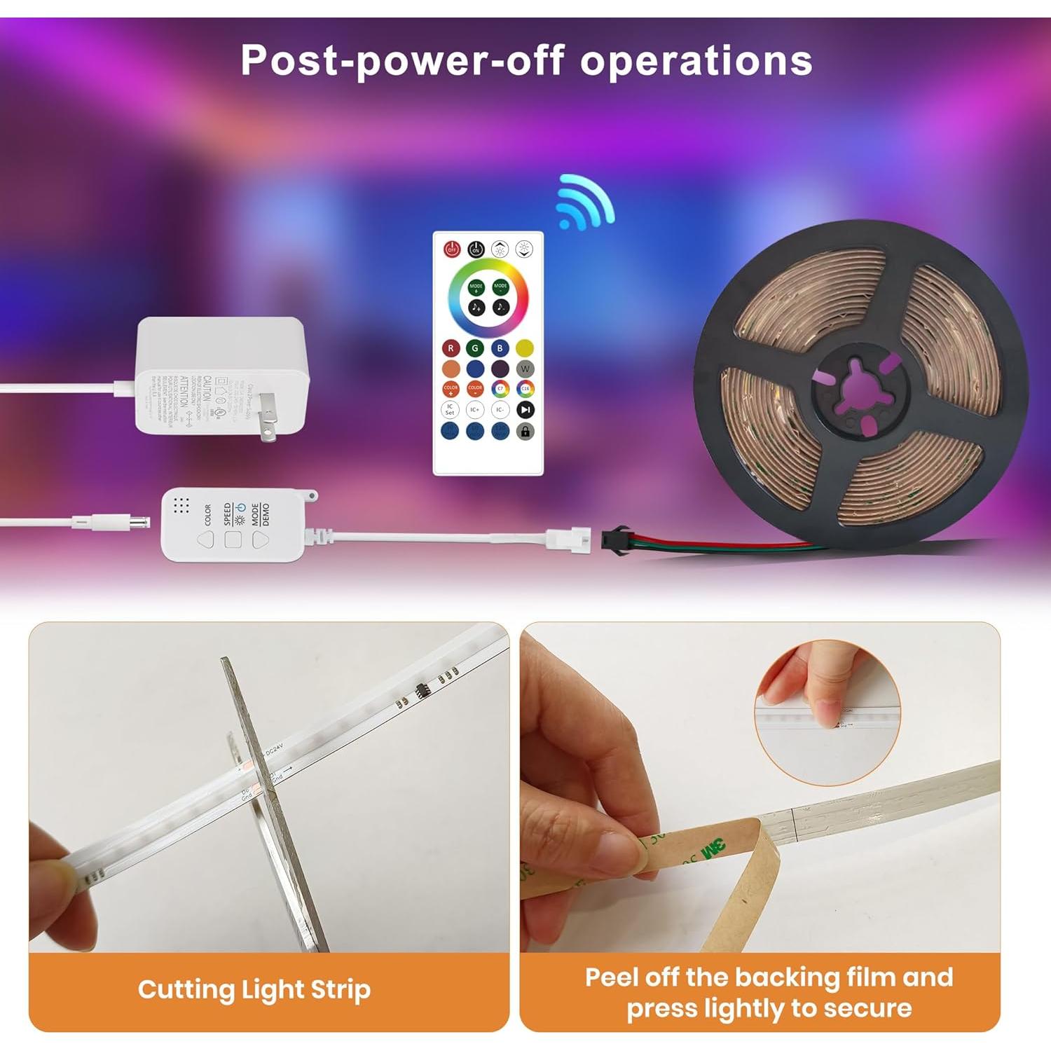 Tira LED RGB 5m Lumen Paul, 420 LEDs/m, Sincronización Música