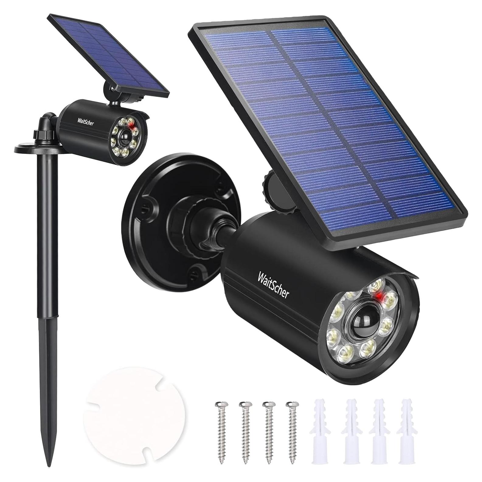 Luces Solares Exteriores WaitScher 1200 Lúmenes IP67 con Sensor