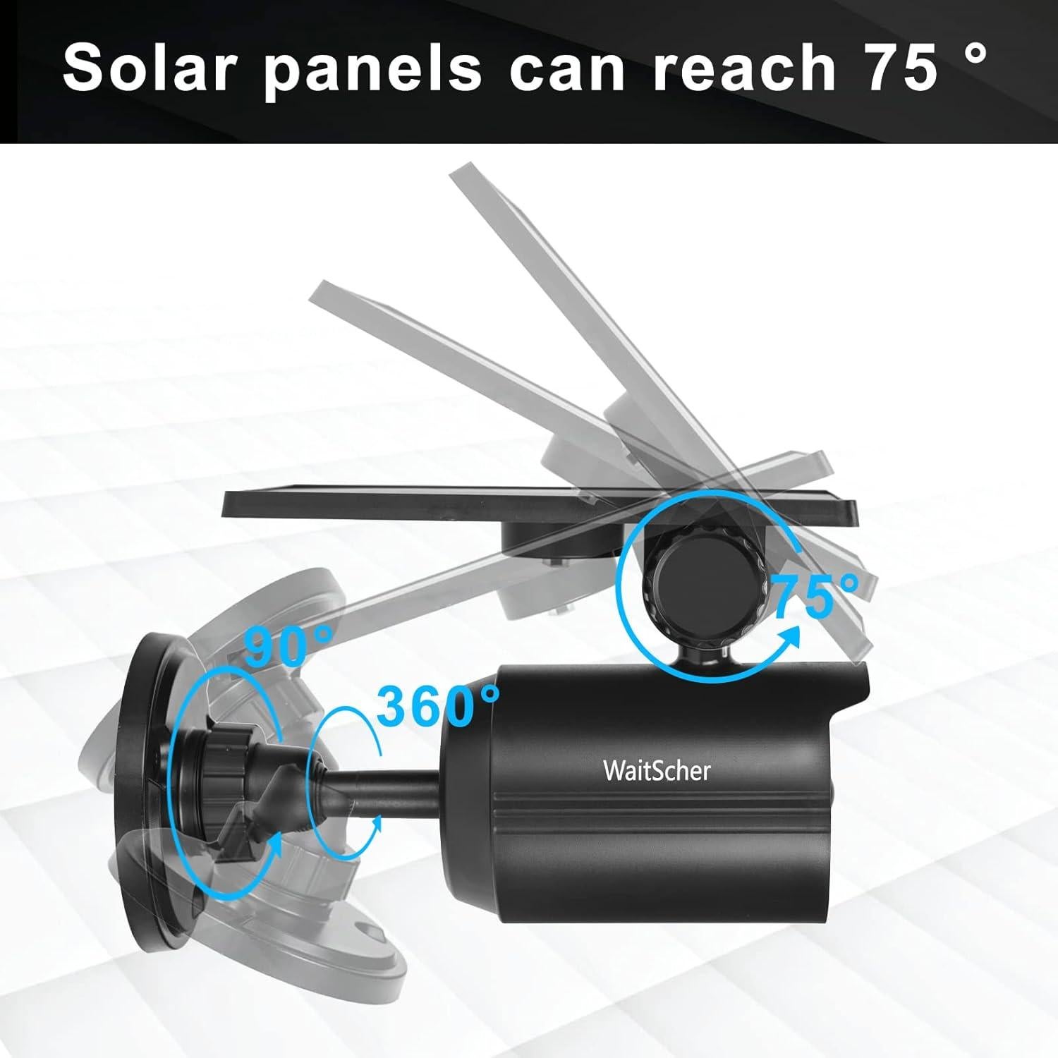 Luces Solares Exteriores WaitScher 1200 Lúmenes IP67 con Sensor