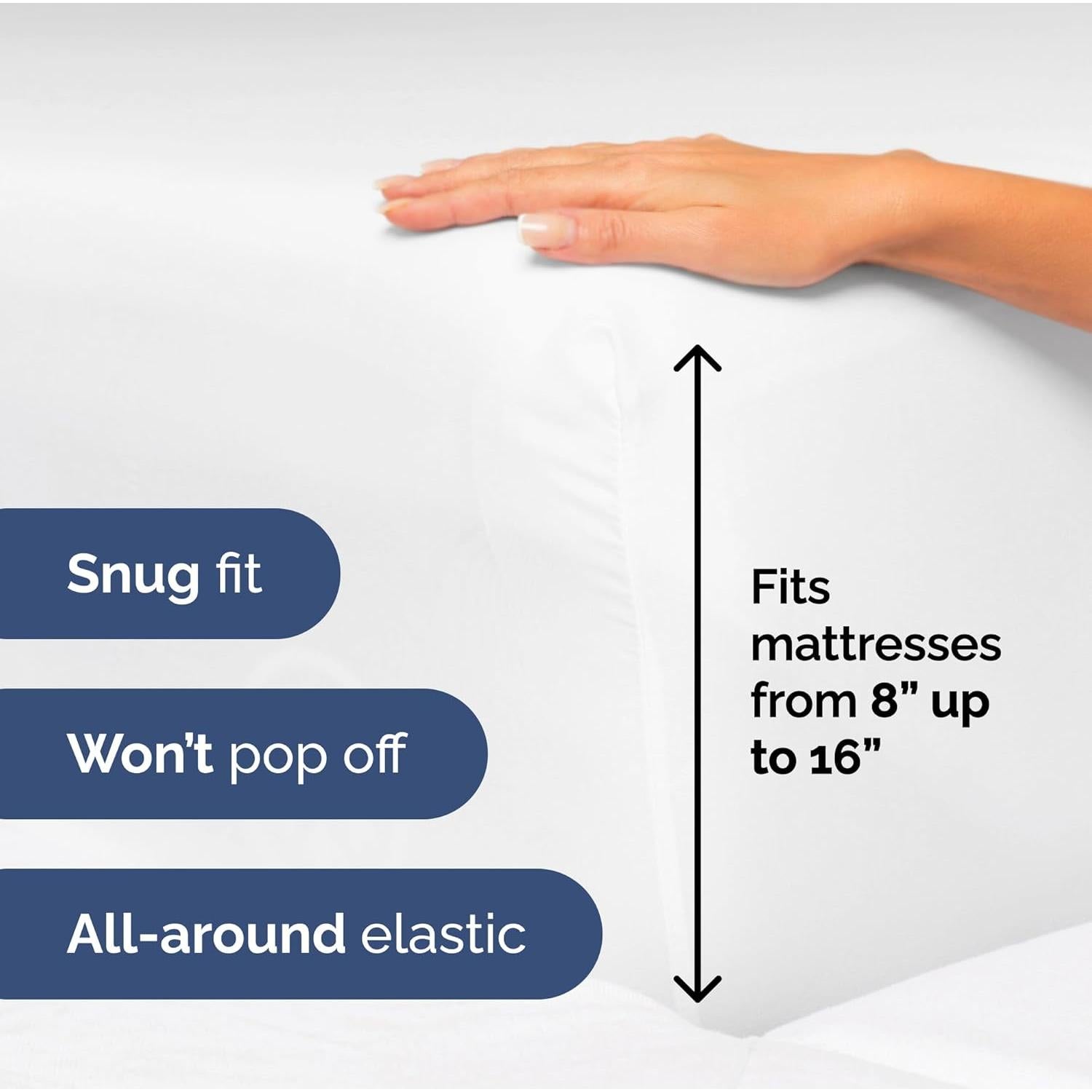 Juego de Sábanas Twin CGK Unlimited Microfibra 3 Piezas Blanco