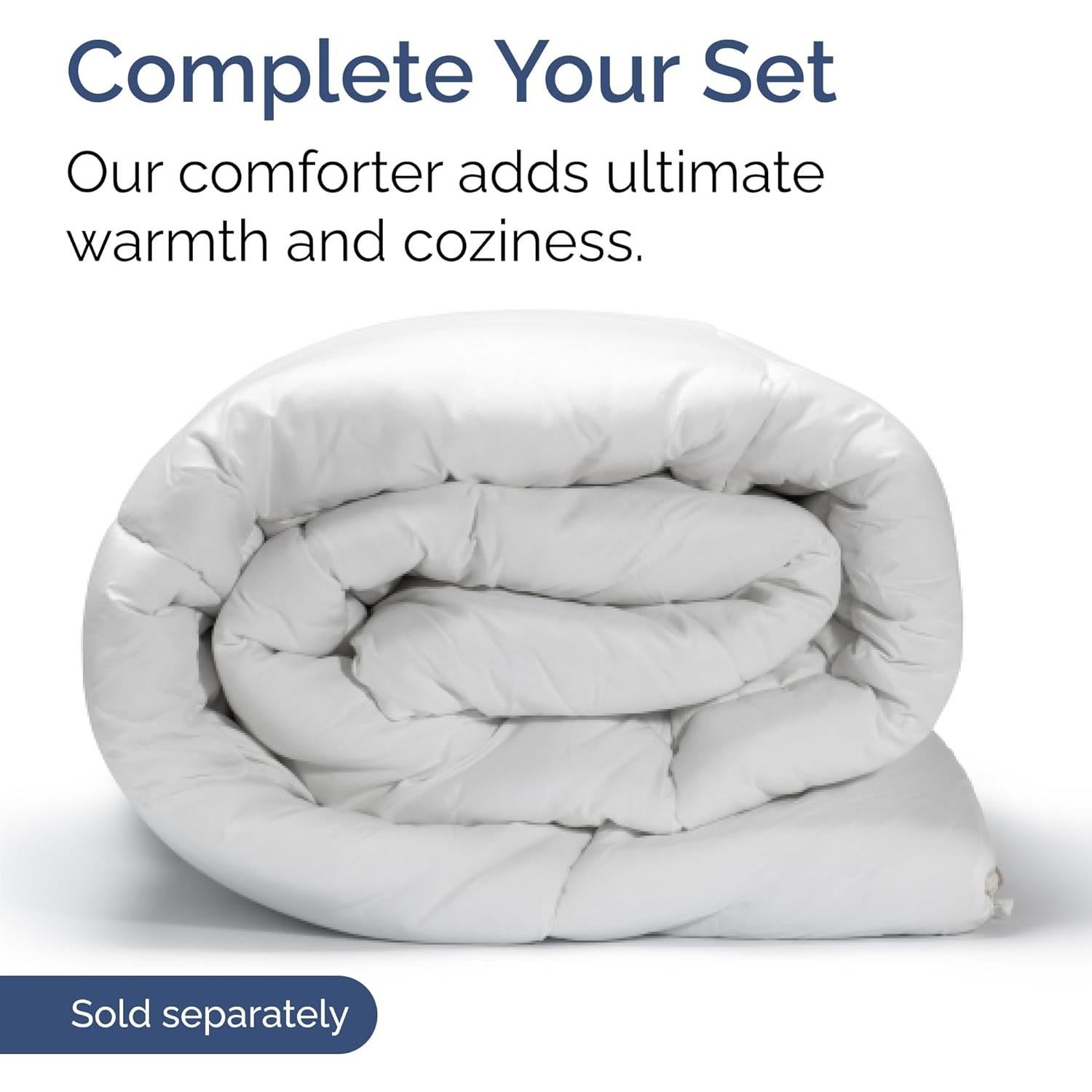 Juego de Sábanas Twin CGK Unlimited Microfibra 3 Piezas Blanco