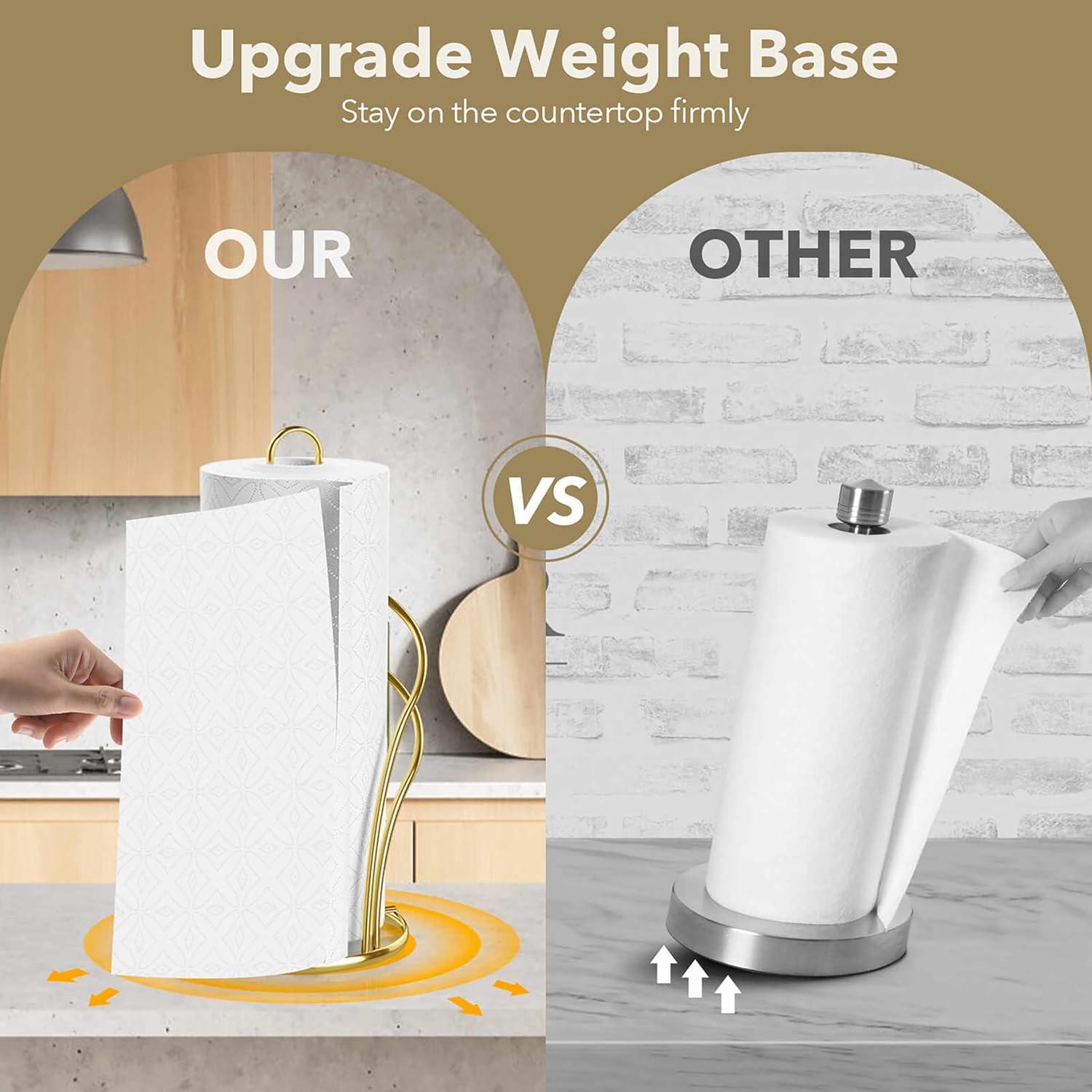 Soporte para Toallas de Papel Wuwrll Acero Inoxidable Dorado