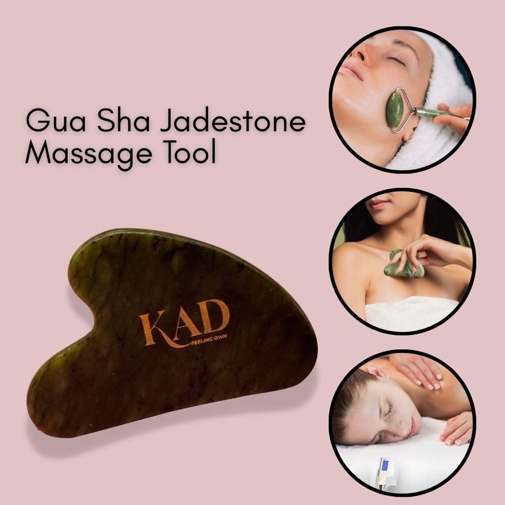 Set de Gua Sha y Rodillo de Jade KAD - Anti-Envejecimiento