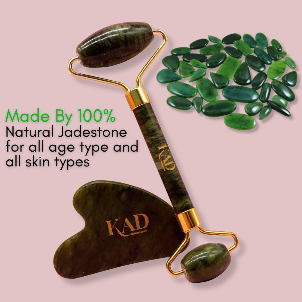 Set de Gua Sha y Rodillo de Jade KAD - Anti-Envejecimiento