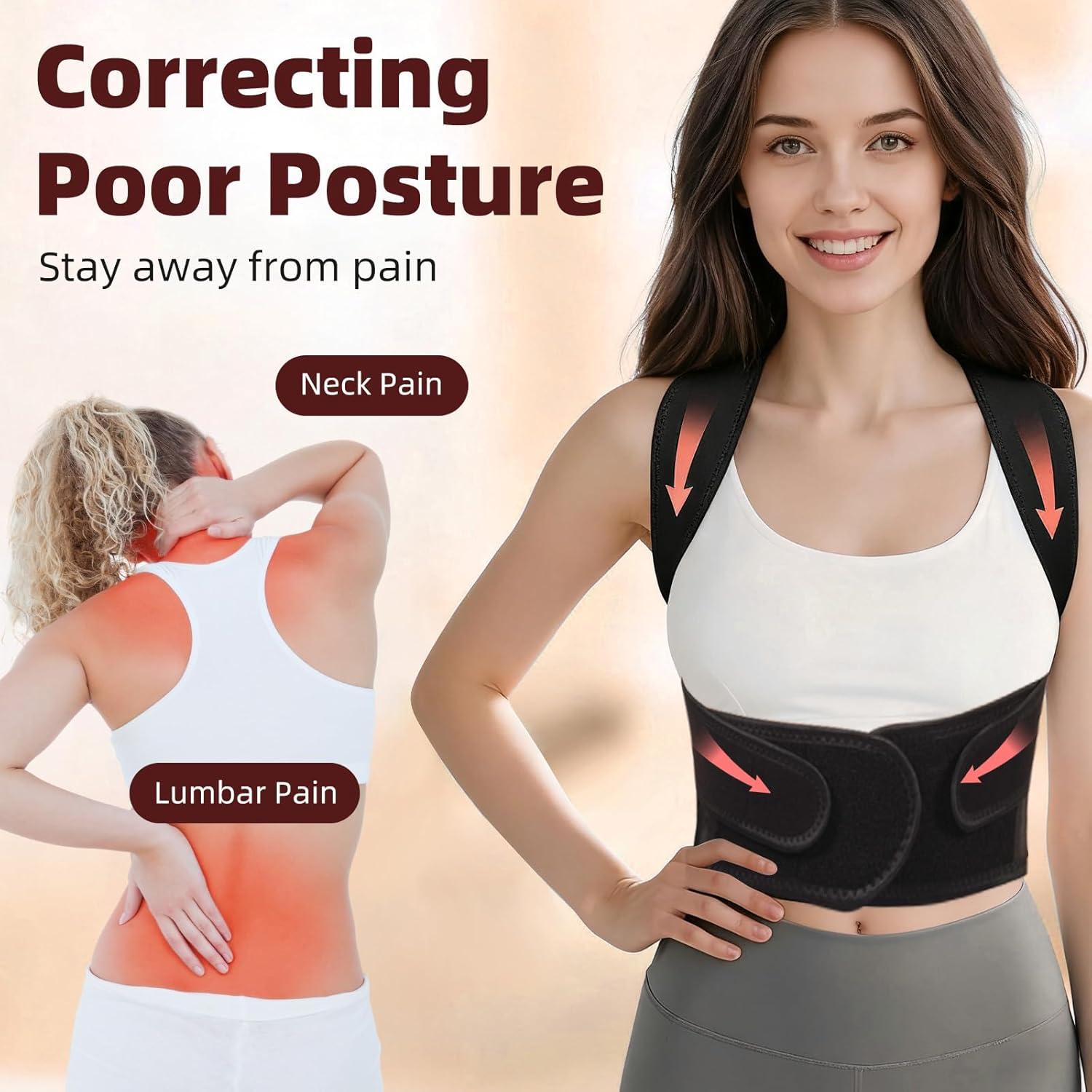 Corrector de Postura Bihevn Ajustable para Espalda S-M