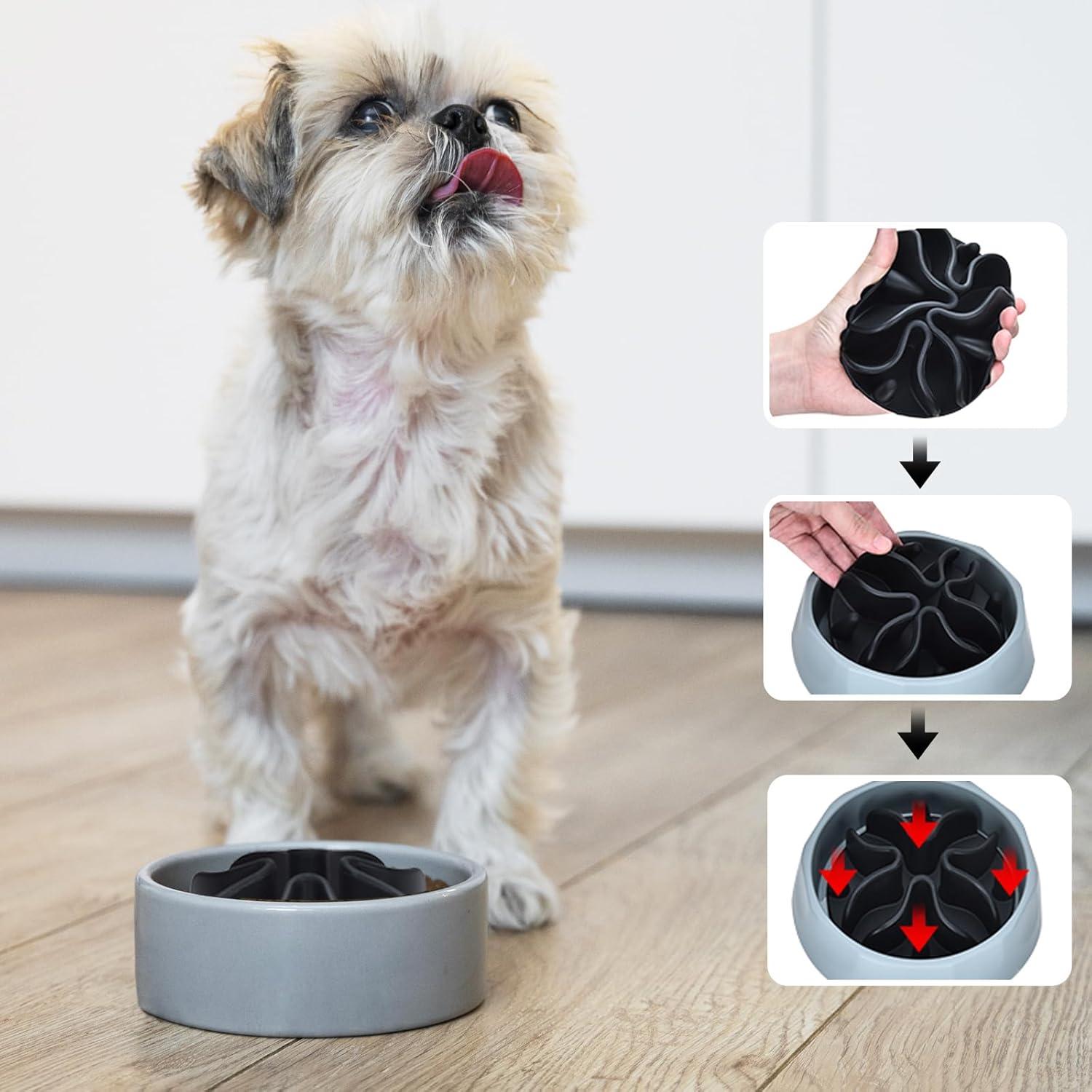 Inserto de Silicona para Cuencos de Perro DEWVIE - Pequeño Negro