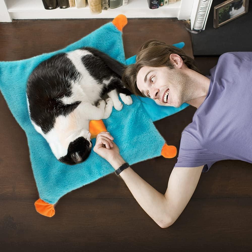 Alfombra Suave para Gatos AWOOF con Juguetes Interactivos