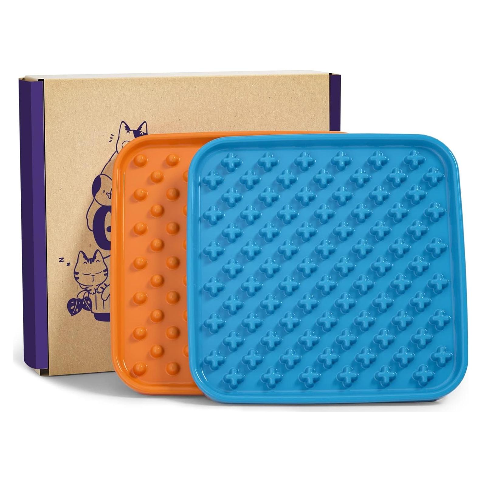 Alimentador Lento Cerámico LE TAUCI PET 13.97 cm Set 2 Azul Naranja