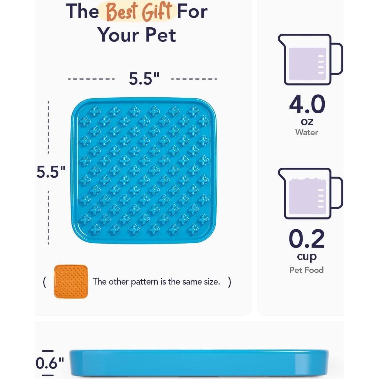 Alimentador Lento Cerámico LE TAUCI PET 13.97 cm Set 2 Azul Naranja