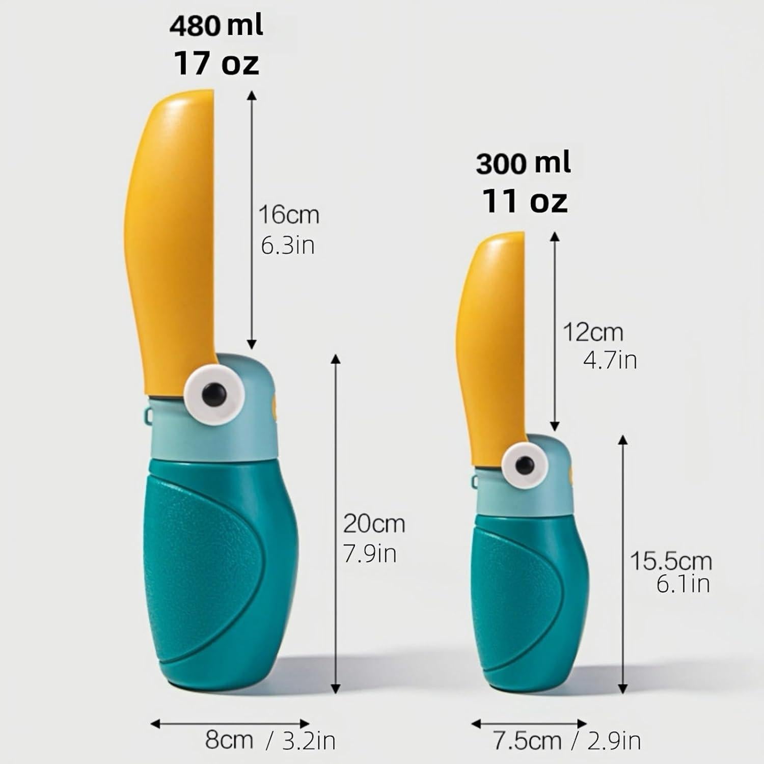 Botella de Agua Plegable para Perros Genérico 16 oz Negra