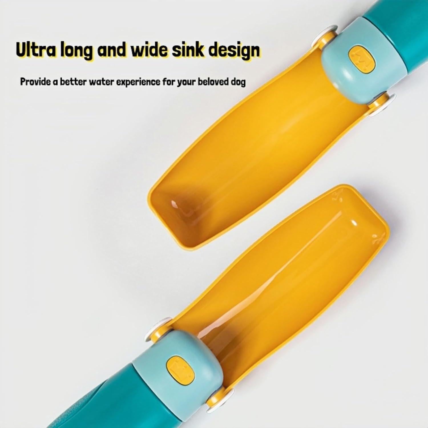 Botella de Agua Plegable para Perros Genérico 16 oz Negra